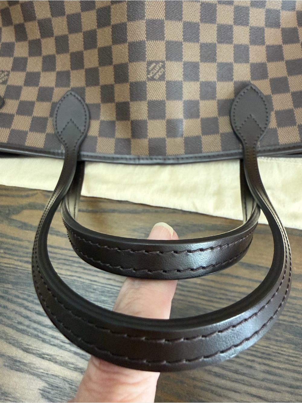 Louis Vuitton Brown Damier Ebene Neverfull Tote - Picture 4 of 13